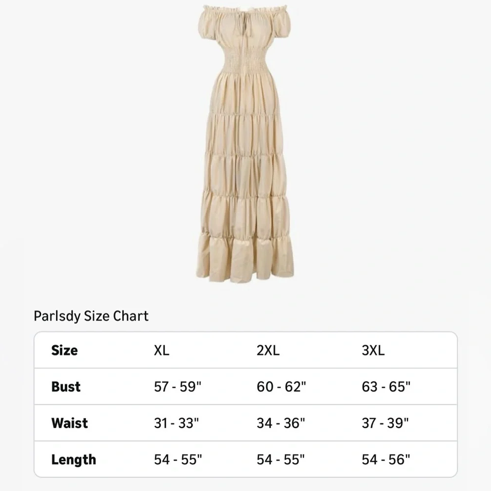 Beige Renaissance Chemise Dress – Size 3X - Picture 4 of 11